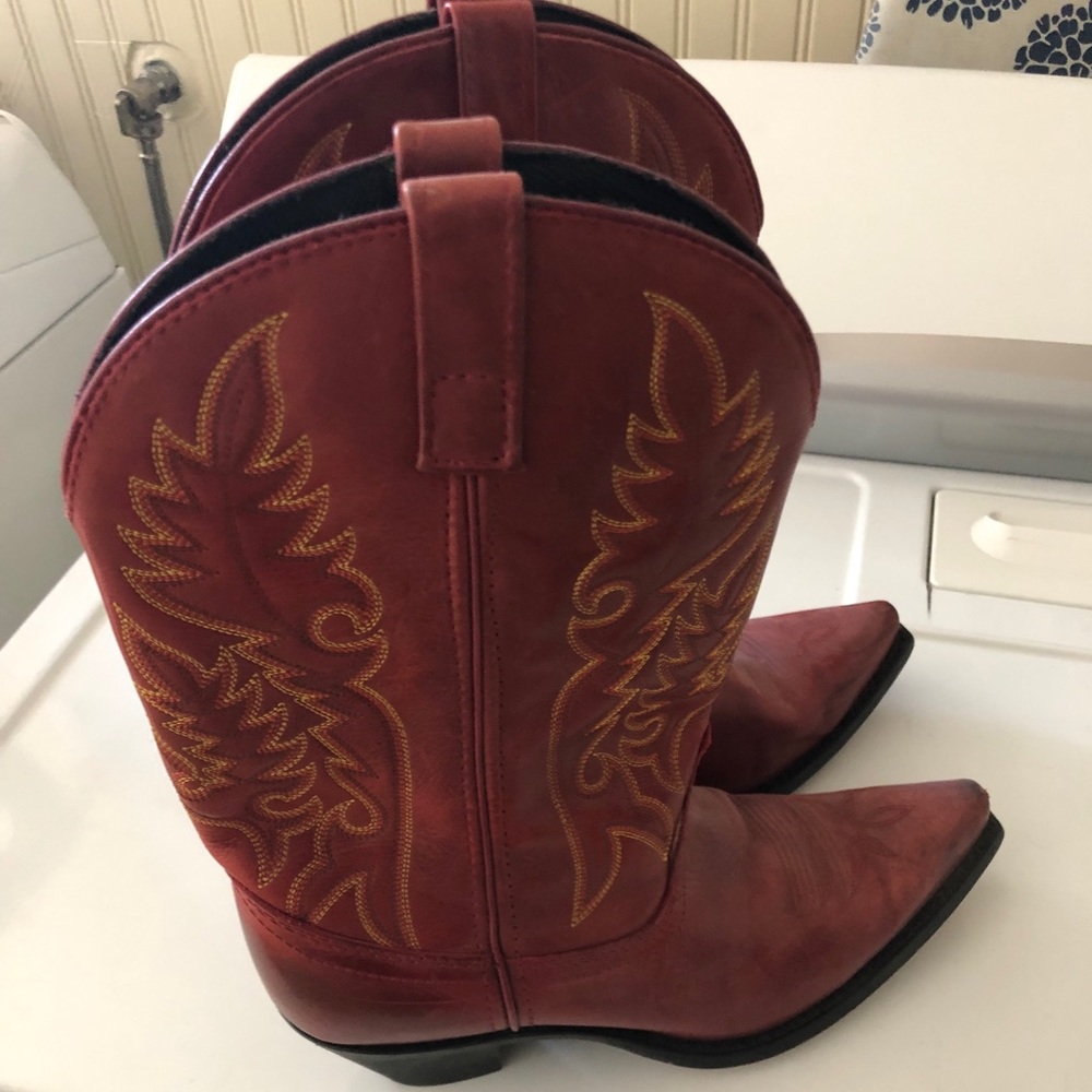 Laredo red cowboy boots sz 10 womens